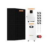 Kit completo de sistema solar híbrido de 16KWH 10KW, 10 paneles solares de  550 W (5500 W) + 1 juego de inversor de fase dividida de 48 V 10 KW con ...