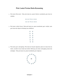Gambar pola lantai lingkaran, gambar pola lantai horizontal, gambarkan macam macam pola lantai garis lurus, gambar pola lantai zig zag, gambar berikut merupakan bentuk pola lantai, gambar pola lantai segi lima, sebutkan tari daerah yang memiliki pola lantai melingkar. Pola Lantai Tarian Batin Kemuning