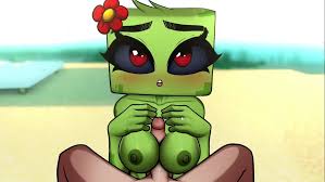 MINECRAFT PORN Hornycraft Creeper Boobs Job IN the Beach GAME GALLERY