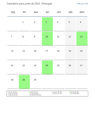 O próximo feriado em portugal no ano 2021 é no dia 3 de junho 2021: Calendario De Junho De 2021 Com Feriados Em Portugal Imprimir E Baixar Calendario