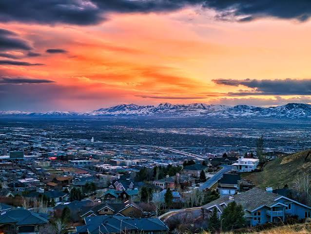 Salt Lake City View Wall Art - Utah Sunset Photo Print | Utah Sunset Sky | Canvas Print | Photo Paper Print | Framed Photo | Metal Print - Etsy