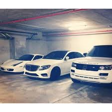 White Ferrari Mercedes Benz Range Rover Car His Hers And Ours Car Goals His And Hers Cars Dream Cars