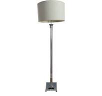 Restoration Hardware French Directoire Glass Column Floor Lamp in Polished  Nickel