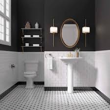 Valspar Dark Kettle Black Paint And White Subway Tile Makes For A Timeless And C White Bathroom Designs White Bathroom Tiles Small Bathroom Remodel