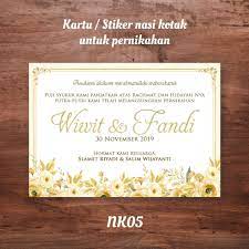 Berharap postingan contoh banner mohon doa restu pernikahan diatas bisa bermanfaat buat sobat. Kartu Stiker Ucapan Syukur Tasyakuran Pernikahan Mohon Doa Restu Pernikahan Wedding Nasi Kotak Shopee Indonesia