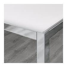 Torsby Table Chrome Verre Blanc 135x85 Cm Table En Verre Plateau De Table Ikea