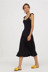 Sleeveless Jersey Dress Black Ladies H M 2 With Images Dresses Sun Dress Casual Calf Length Dress