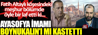 Mehmet boynukalın, görevinden ayrılma talebinde bulunmuştu. Fatih Altayli Kosesindeki Meshur Bolumde Oyle Bir Laf Etti Ki Ayasofya Imami Mehmet Boynukalin I Mi