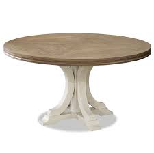 French Modern White Wood Pedestal Round Dining Table Round Dining Table Dining Table In Kitchen Pedestal Dining Table