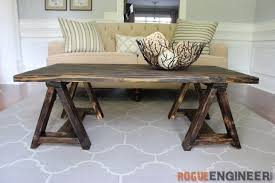 Coffee table design over is a very admirable as well as modern designs. Sawhorse Coffee Table Free Diy Plans Rogue Engineer