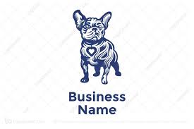 All the logos have the option of change. Cute French Bulldog Logo