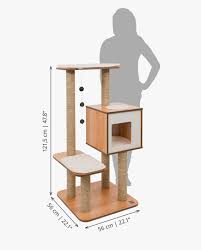 Vesper High Base Walnut Catit Cat Tree Cat Climbing Frame Pet Furniture