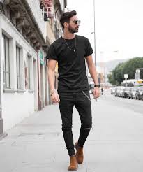 Black And Brown Outfits Men All Black Outfits 50 Black On Black Ideas For Men With Images Black Outfit Men Ootd Men Outfits Mens Outfits