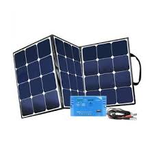 An Stelle Eines Fest Installierten Solarmoduls Auf Dem Wohnmobil Dach Kann Dieses Leichte Faltmodul Jedererzeit Aufgestellt O Laderegler Usb Und Solar