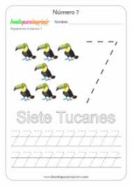 Las actividades lúdicas que se presentan se ofrecen como apoyo para que el tiempo educativo sea útil en tanto es una oportunidad de aprendizaje de los alumnos de los sectores más pobres que asisten a. Aprender El Numero 7 Bonito Para Imprimir