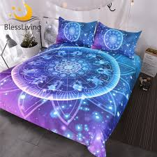 Are you looking for luxury comforter sets on sale? Blessliving Zodiac Bedding Set Lotus Mandala 3pcs Bling Glitter Galaxy Burgundy Bedclothes Astrology Hippie Duvet Cover Bedding Sets Aliexpress