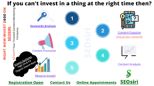 Right Now Invest 500 On Seosiri Registration Open In Content Marketing In 2020 Digital Marketing Content Analysis Online Marketing