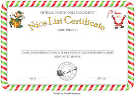 Create a blank award certificate. 12 Nice List Certificate Free Printable Ideas Nice List Certificate Santa S Nice List Free Printables