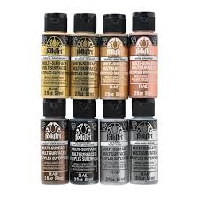 Check spelling or type a new query. Shop Plaid Folkart Multi Surface Metallic Acrylic Paint 8 Color Set Promofamet Promofamet Plaid Online