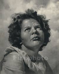 1936 Vintage WILLIAM MORTENSEN Surreal Girl Portrait THUNDER Storm Photo  Gravure