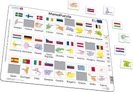 Current flag of bulgaria with a history of the flag and information about bulgaria country. Gp2 Memopuzzle Names Flags And Capitals Of 27 Eu Member States Science And Facts Puzzles Larsen Puzzles
