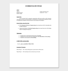 Resume Template For Freshers 18 Samples In Word Pdf Foramt