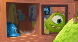 A city of monsters with no humans called monstropolis centers around the city's power company, monsters, inc. In Monster S Inc 2001 Mike Has 3 Sticky Note Reminders To File His Paperwork In His Locker Which He Later Forgets To Do Driving The Plot Of The Movie Moviedetails