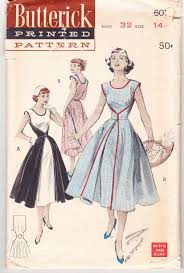 Etsy Shop Vintage 1952 Original Butterick 6015 Sewing Pattern Walk Away One Piece Dress S Wrap Dress Pattern Butterick Sewing Pattern Vintage Sewing Patterns