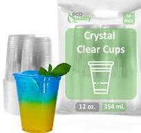 [50 Count] 12 oz Clear Plastic Disposable Pet Cups | Crystal Clear PET Cup  | Cold Smoothie | Iced Coffee Go Cups | Ideal for Coffee, Parfait, Juice,  ...