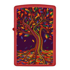 Rainbow Tree With Colorful Leaves Psychedelic Art Zippo Lighter Zazzle Com Psychedelic Art Rainbow Tree Colorful Leaves