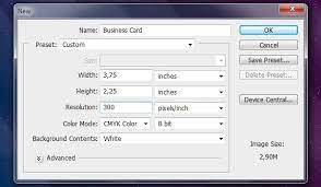 The standard dimensions of a printed business card are 3.5 x 2 inches. How To Make A Space Themed Business Card In Photoshop