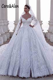 Täglich bestens informiert aus erster hand! Luxus Vestidos De Novia Arabisch Prinzessin Hochzeit Kleider Lange Armeln Kristall Perlen Brautkleider Spitze Applque Robe De Mariee