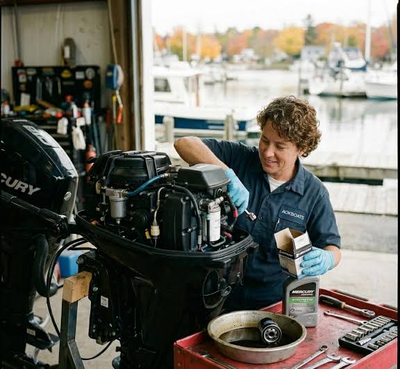 Boat Oil Change Service Vancouver certified boat mechanic
