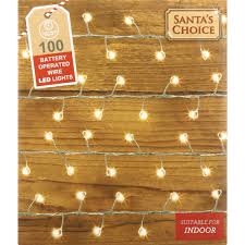Get it as soon as fri, jul 9. Santa S Choice Warm White Battery Operated Led Lights 100 Pack Holiday Decorations Party Decorations Gifts Checkers Za