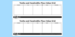 To understand this, you need to remember the smallest thing used by you. Tenths And Hundredths Place Value Grid Teacher Made