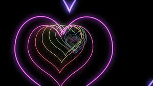 Illustration about rainbow hearts floating with neon lights on dark background. Heart Tube Neon Lines Rainbow Stock Footage Video 100 Royalty Free 1068591113 Shutterstock