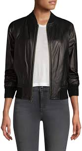 Women S Leather Bomber Jacket Ribbed Sleeve Neckline Bomber Jacket Women Leather Bomber Jacket Women Leather Bomber