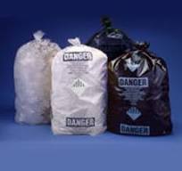 6 Mil Clear 36"x60" Printed Asbestos Bag 50/roll