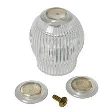 Whether your bathtub has two handles or a single handle design, it's installed with thin stems that connect to the pipes and will also need to be removed or replaced. Faucet Handles For Sterling Tub Shower In Clear Acrylic Plumbing Parts By Danco