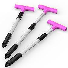 Auprotec Grattoir A Glace Telescopique Avec Racloir En Laiton Reglable En Continu Gratte Givre Pare Brise Raclette De Caoutchouc Outil Deglacage Couleur Ros Raclette Givre Laiton