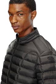 Men's Puffer jacket in burn-out jersey