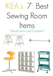 When you visit pretty providence you are going to find a fun craft room that is filled with all kinds of ikea hacks… from a great desk made with 2 inexpensive bookshelves and an ikea counter top and it was created for under $60. Ikeas 7 Best Sewing Room Items Simple Simon And Company