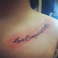 Love conquers all in japanese is 愛は勝つ which is read ai wa katsu. Pin By Kourtney G On Tattoos Tattoos And Piercings Tattoos Tattoo Quotes