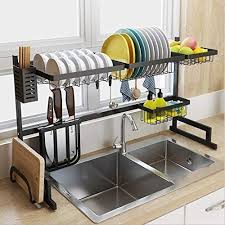 over sink dish drying rack, kitchen