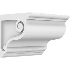 Ekena Millwork 7 In X 6 In X 6 In Standard Scroll Architectural Grade Pvc Corbel Corp07x06x06scr Ekena Millwork Millwork Corbels