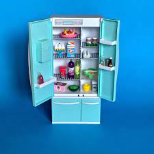 Barbie Refrigerator And Lots Of Accessories Etsy Barbie Fruit Tray Barbie Paper Dolls
