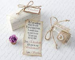 Just get a small decorative you can text or call each of your prospective bridesmaids and have them meet you outside their house or apartment. Will You Be My Bridesmaid Message In A Bottle Bridesmaid Proposal Asking Bridesmaid Will You Be My Bridesmaid Bridesmaid Proposal Gifts Bridesmaid Proposal
