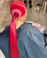 To make sure you're equipped with everything you need to get sleek, shiny hair on the regular, we asked some. Middle Part Red Sleek Ponytail Novocom Top