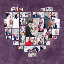 Heart Photo Collage Template Psd Wedding Gift Anniversary Etsy In 2020 Heart Photo Collage Photo Collage Template Photo Collage