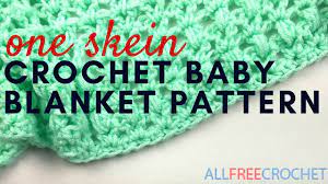 Crochet lazy wave baby blanket pattern. Easy One Skein Crochet Baby Blanket Pattern Youtube